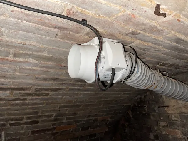 pose du ventilateur 